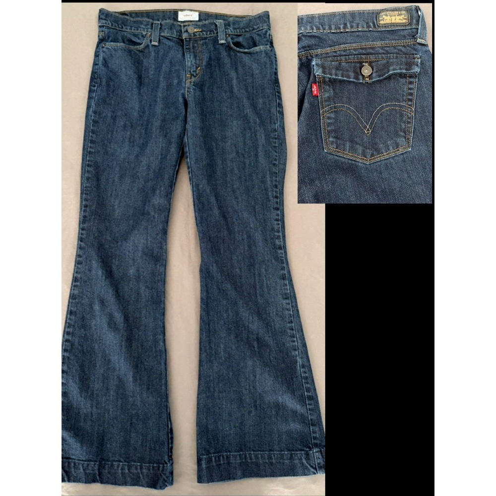 Levi's Dark Blue Flare Jeans - Women's Wide Leg